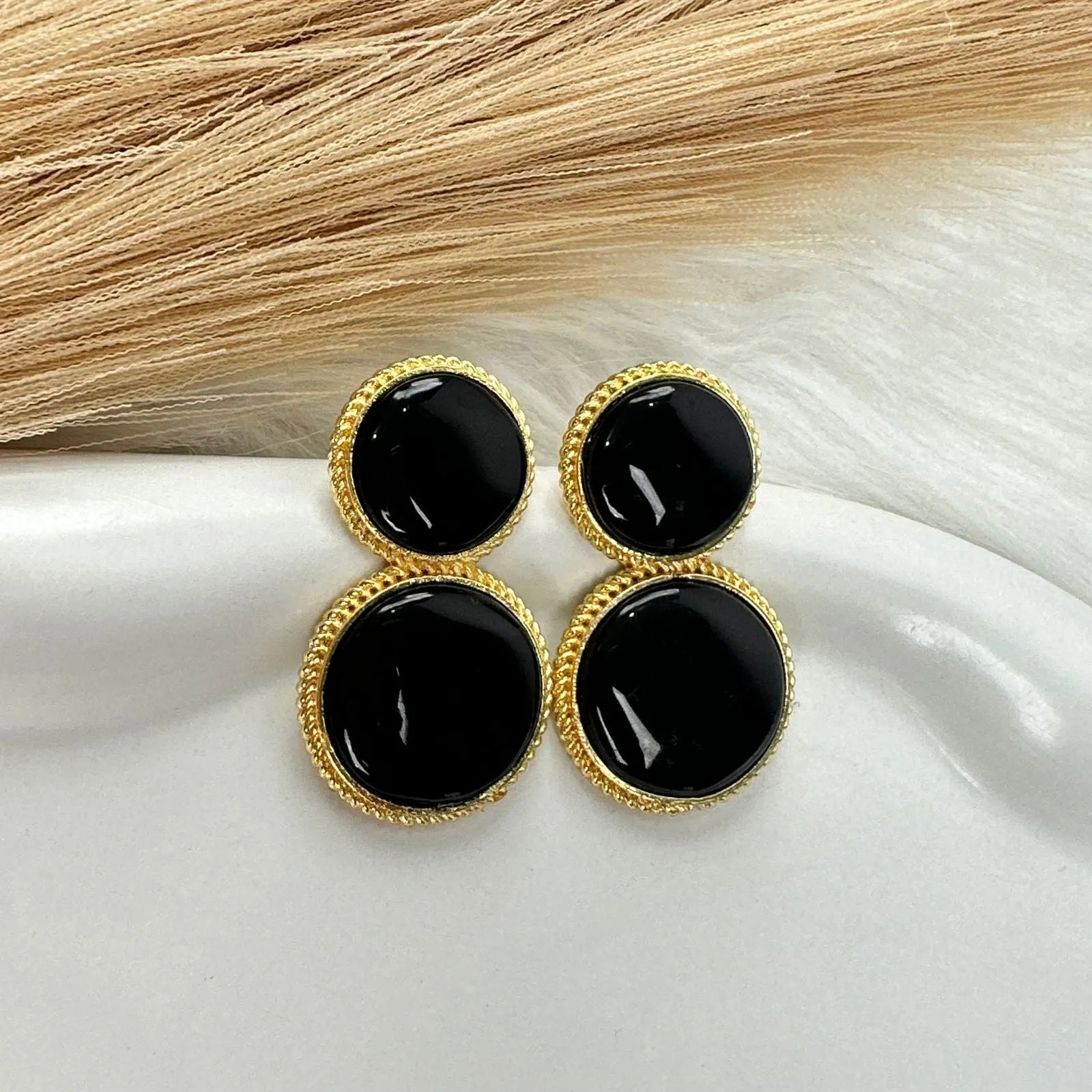 Black Two-Tone Circle Earrings - womaniya - Black Two-Tone Circle Earrings - womaniya -  -  - Black Two-Tone Circle Earrings - womaniya - #tag1# - #tag2# - #tag3# - #tag4#