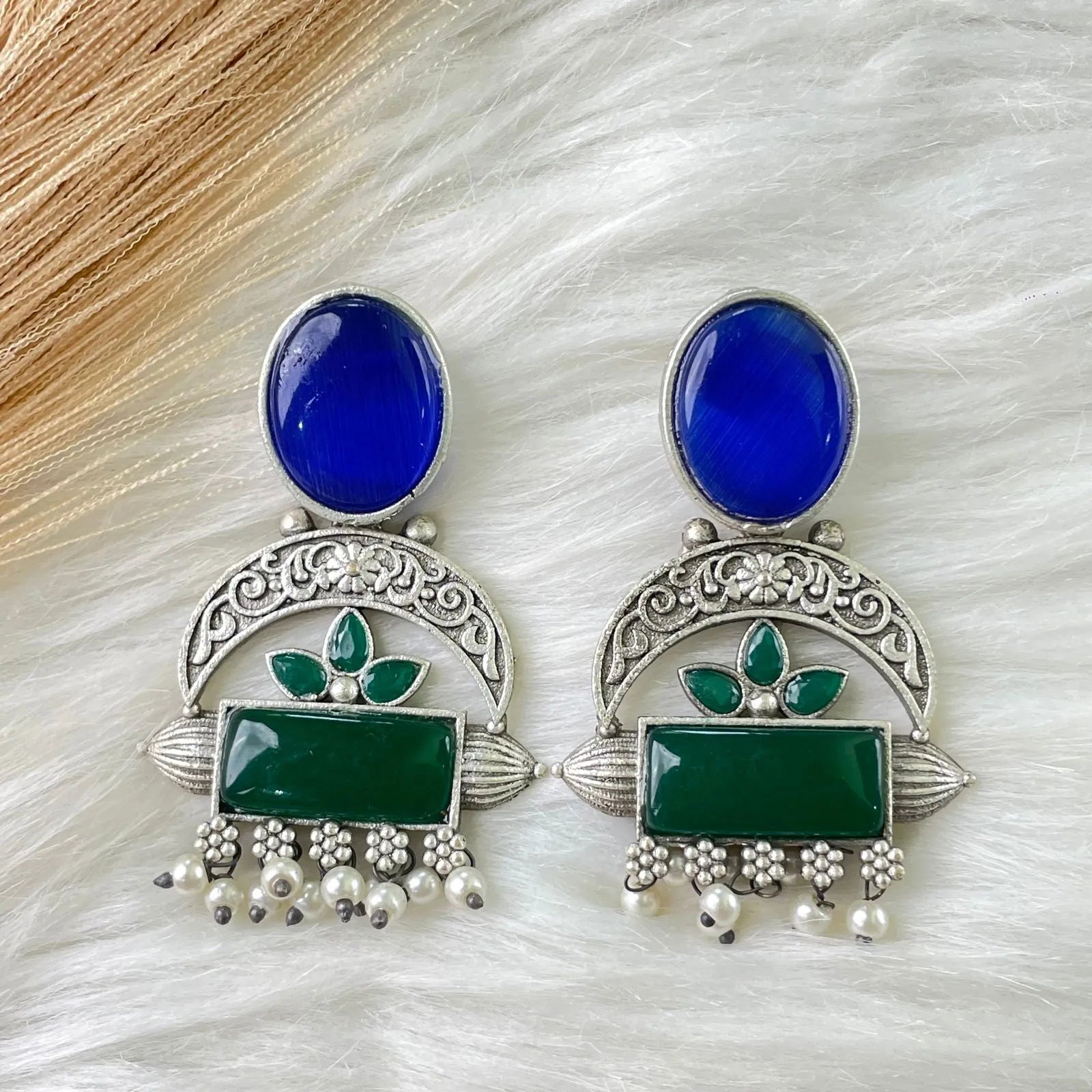 Blue - Green Chaandani Earrings - womaniya - Blue - Green Chaandani Earrings - womaniya -  -  - Blue - Green Chaandani Earrings - womaniya - #tag1# - #tag2# - #tag3# - #tag4#