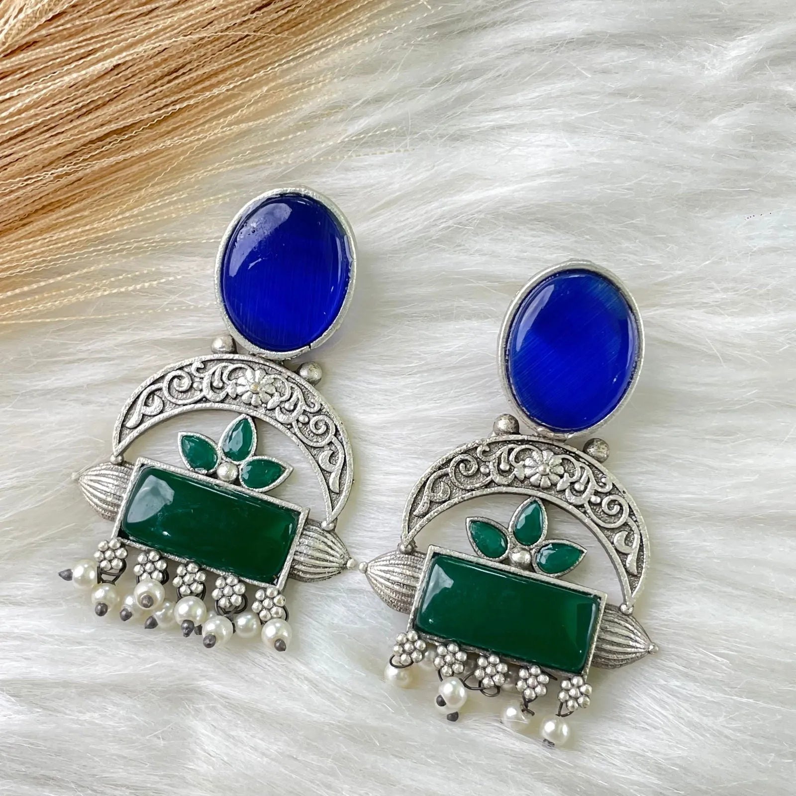 Blue - Green Chaandani Earrings - womaniya - Blue - Green Chaandani Earrings - womaniya -  -  - Blue - Green Chaandani Earrings - womaniya - #tag1# - #tag2# - #tag3# - #tag4#