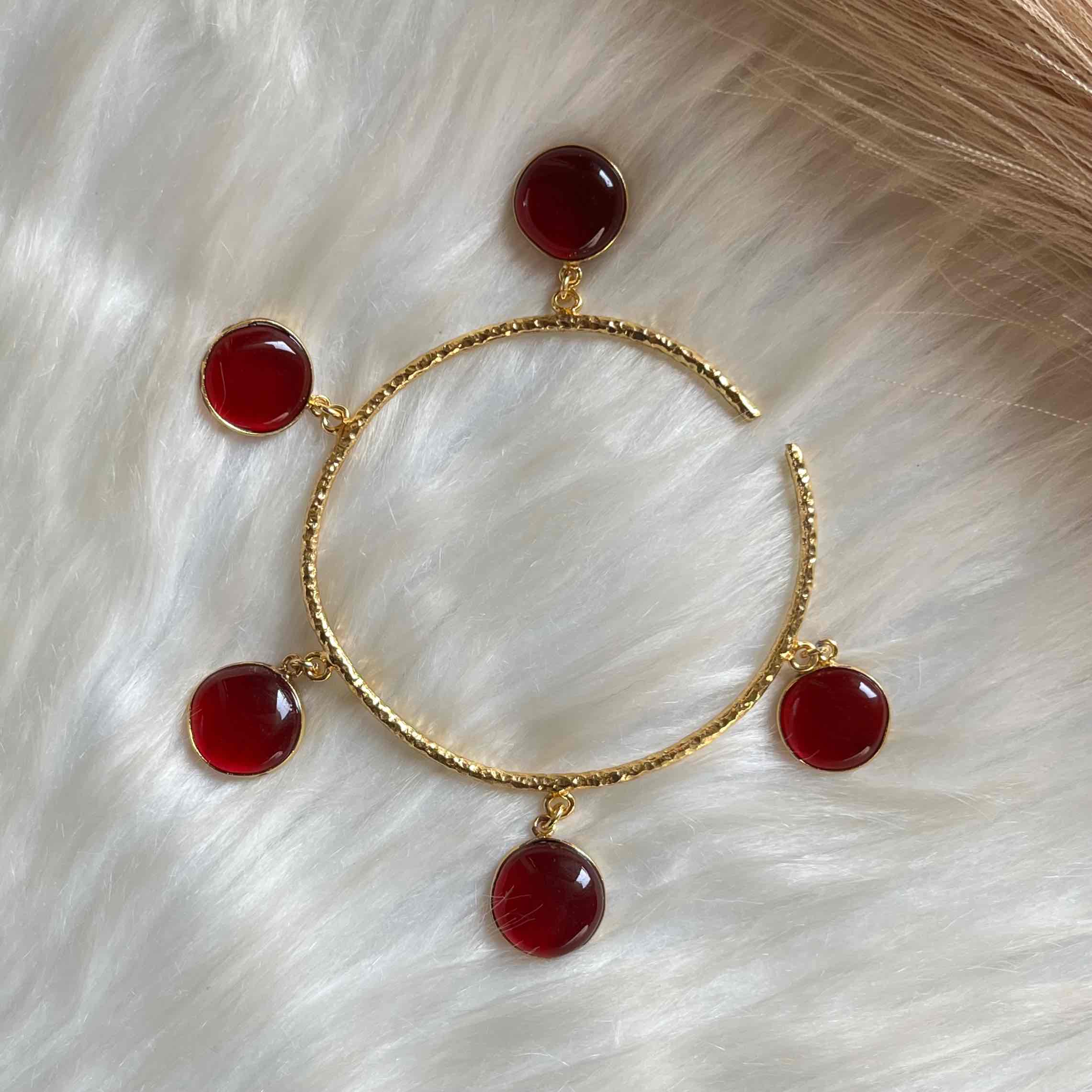 Red Round Golden Bracelet