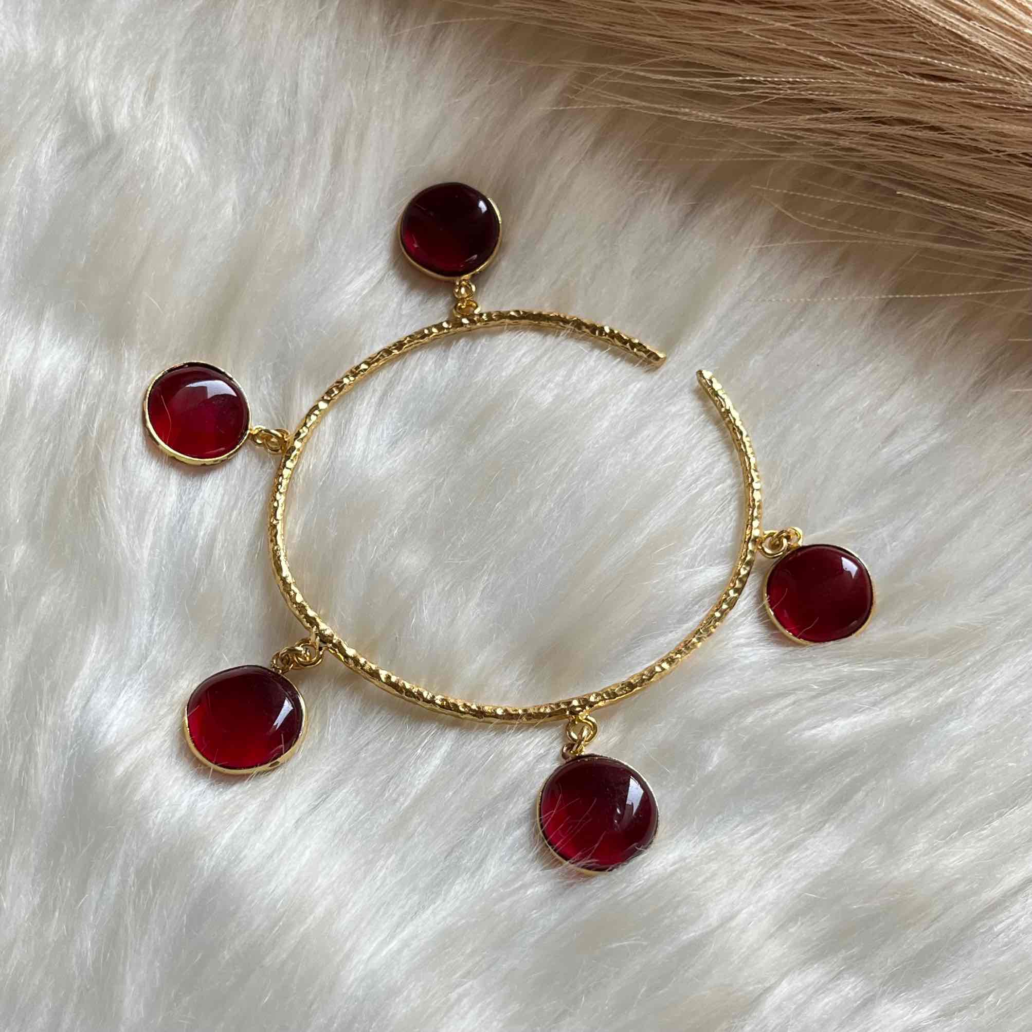 Red Round Golden Bracelet