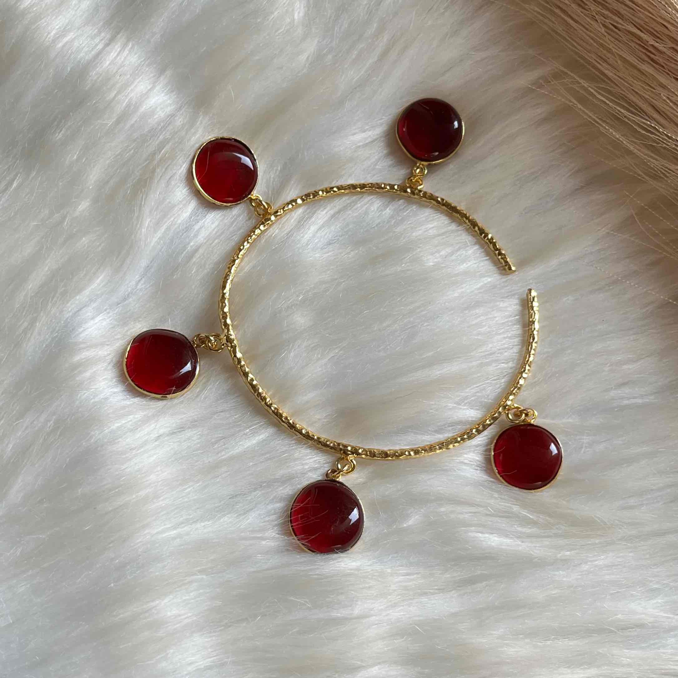 Red Round Golden Bracelet