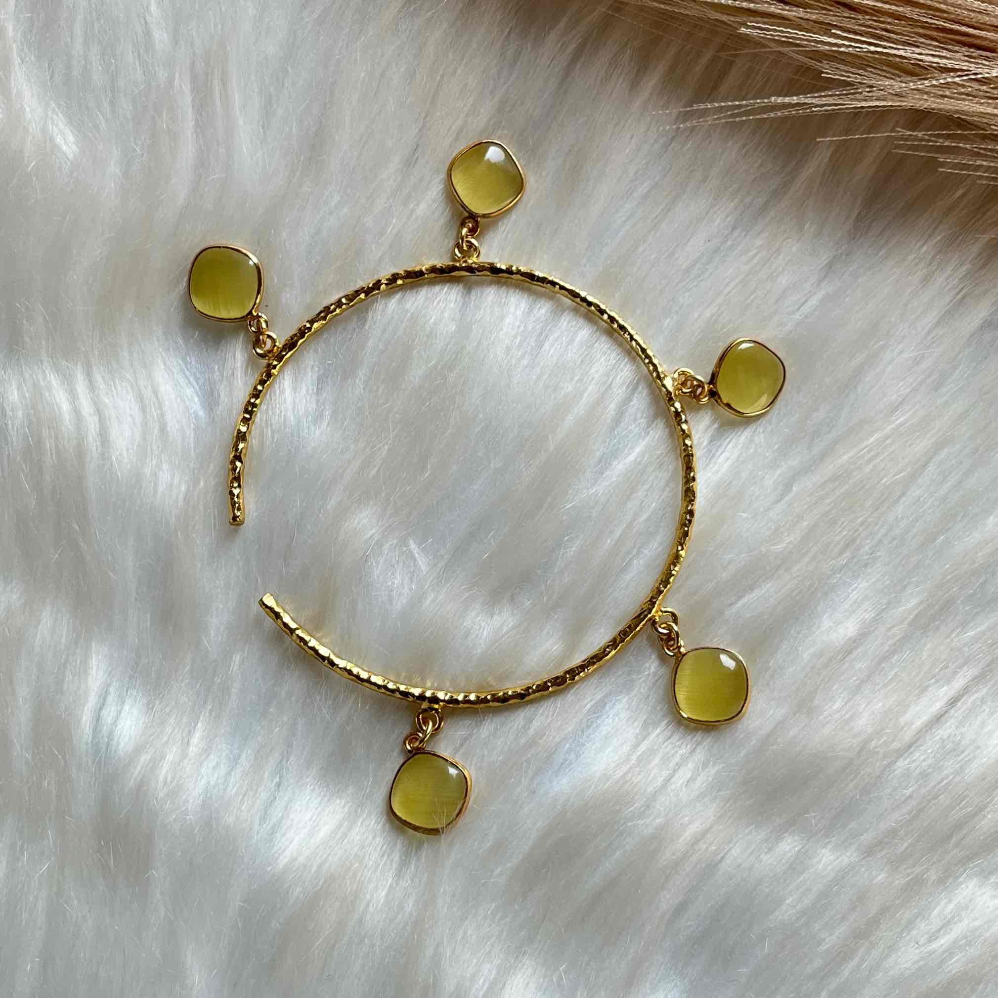 Yellow Round Golden Bracelet