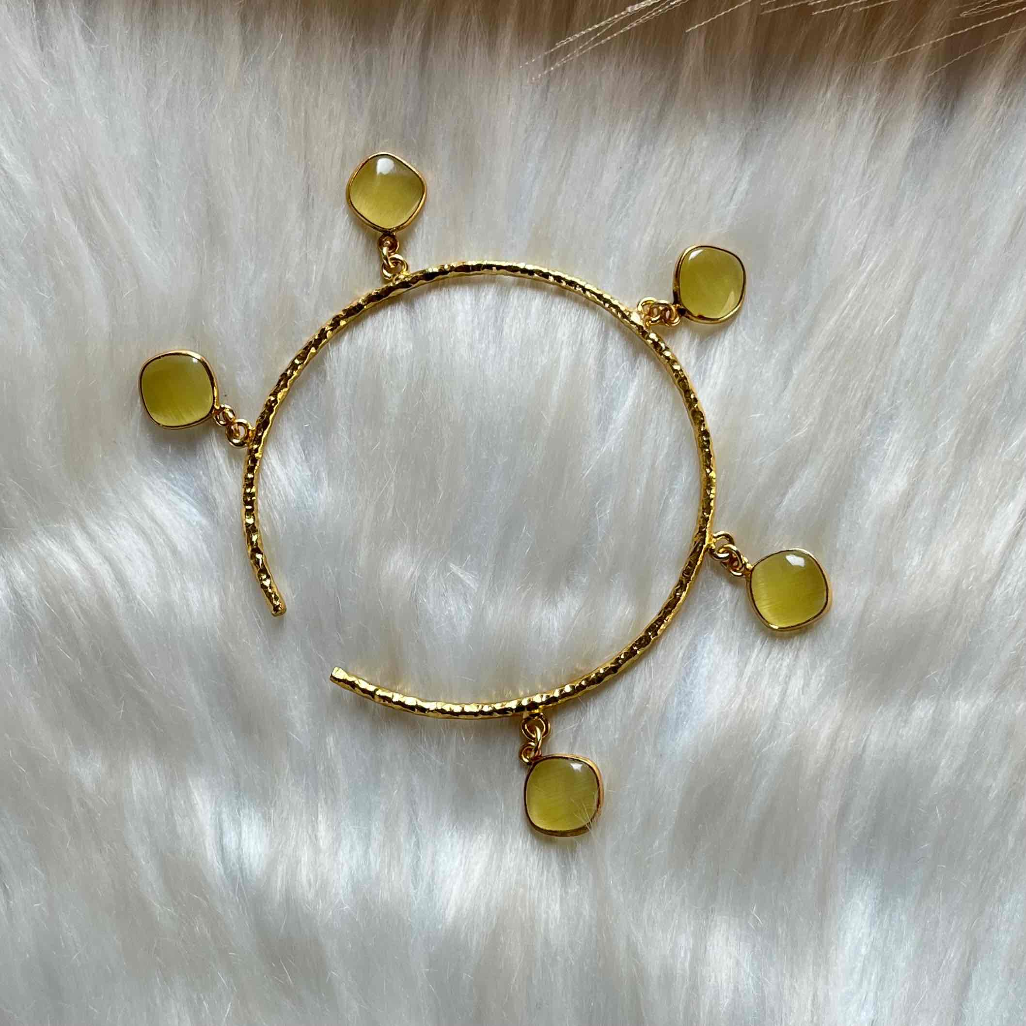 Yellow Round Golden Bracelet