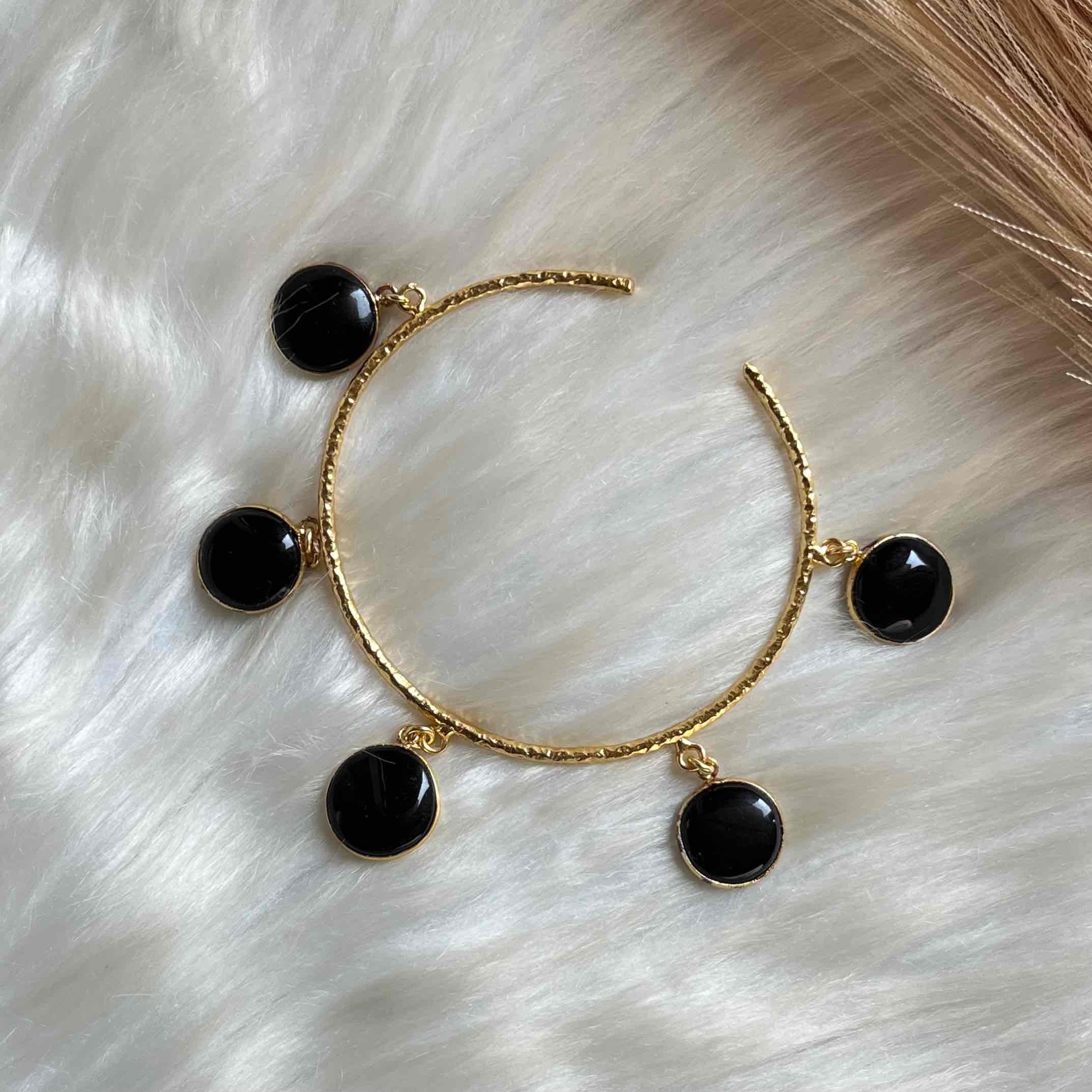 Black Round Golden Bracelet