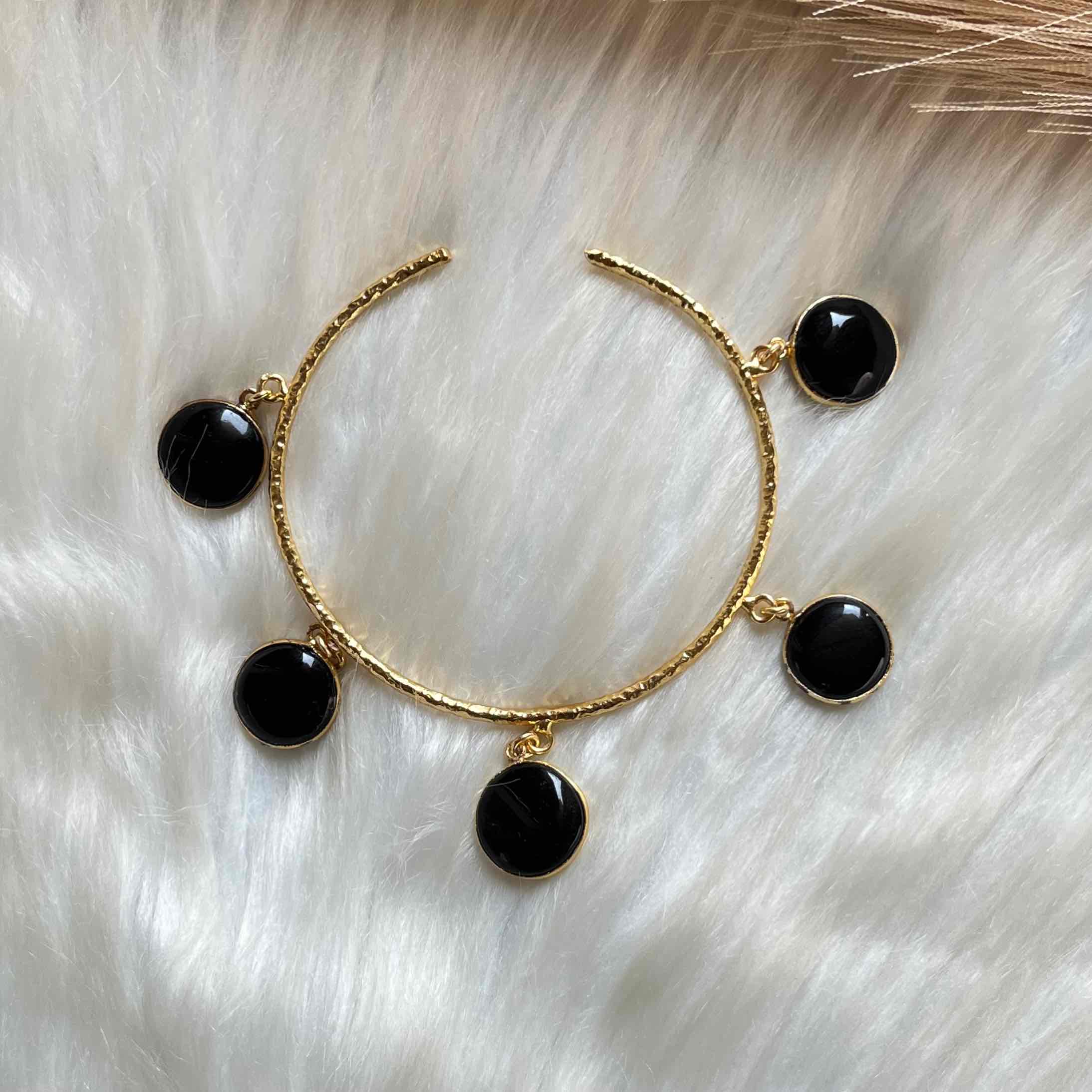 Black Round Golden Bracelet