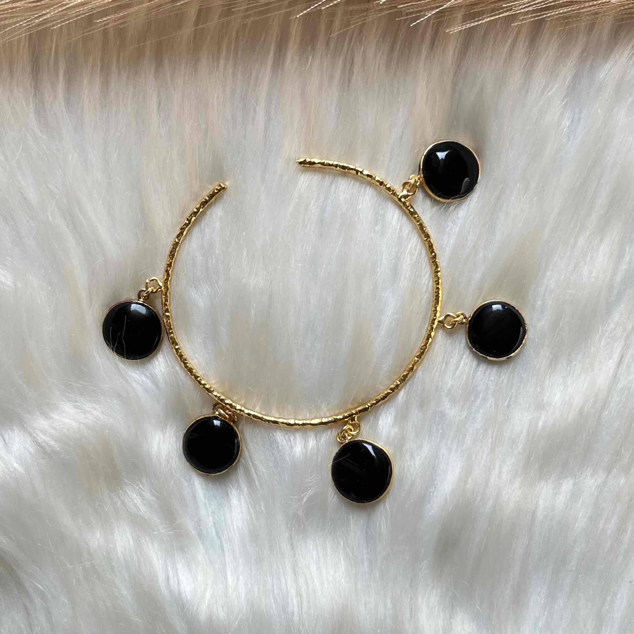 Black Round Golden Bracelet