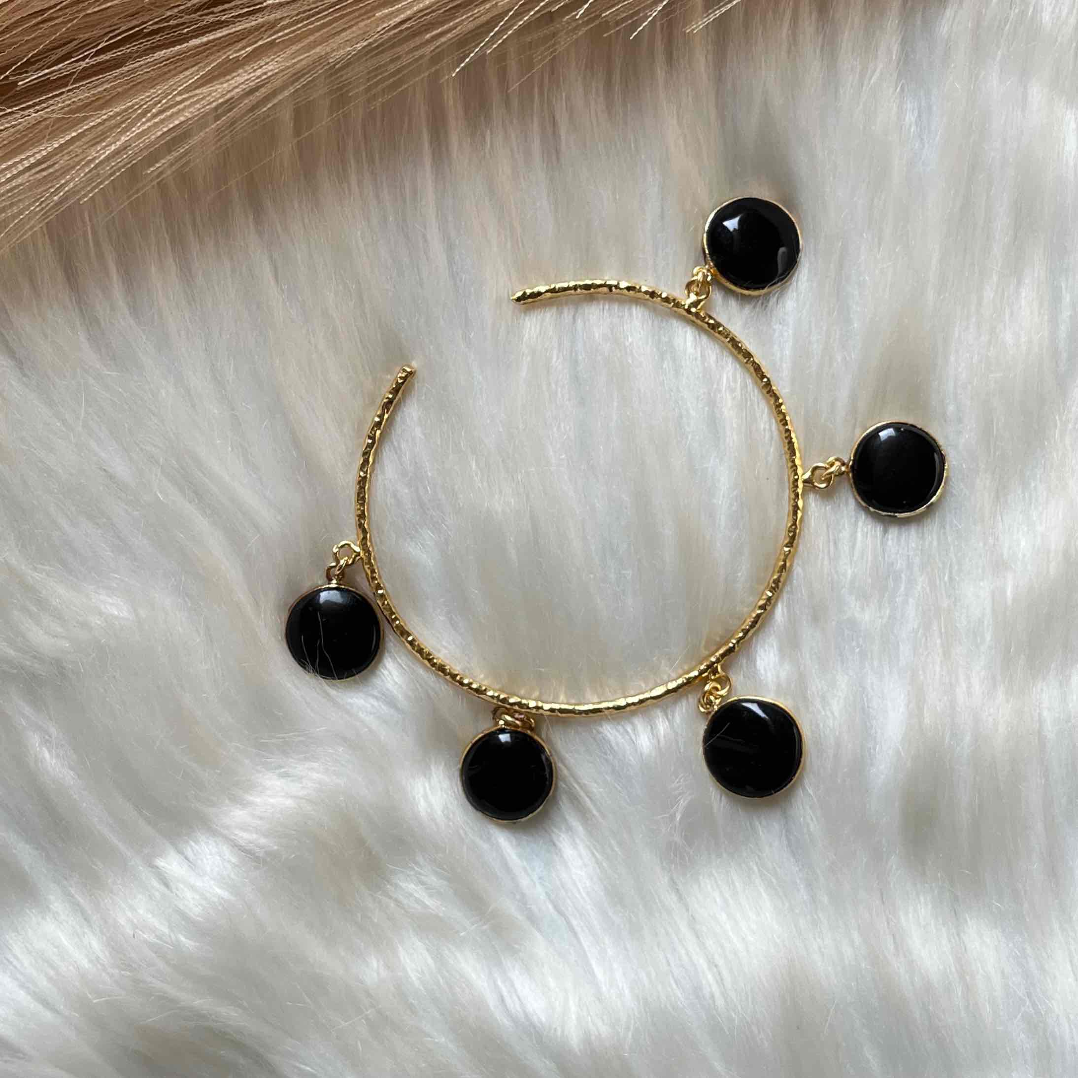 Black Round Golden Bracelet