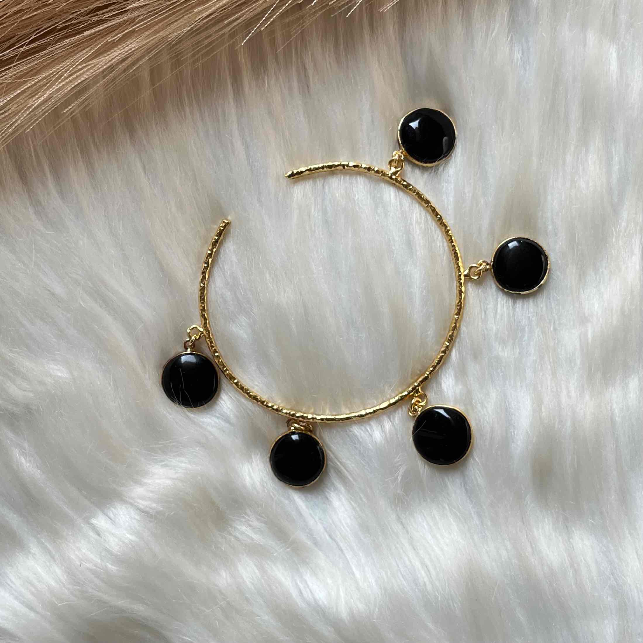 Black Round Golden Bracelet