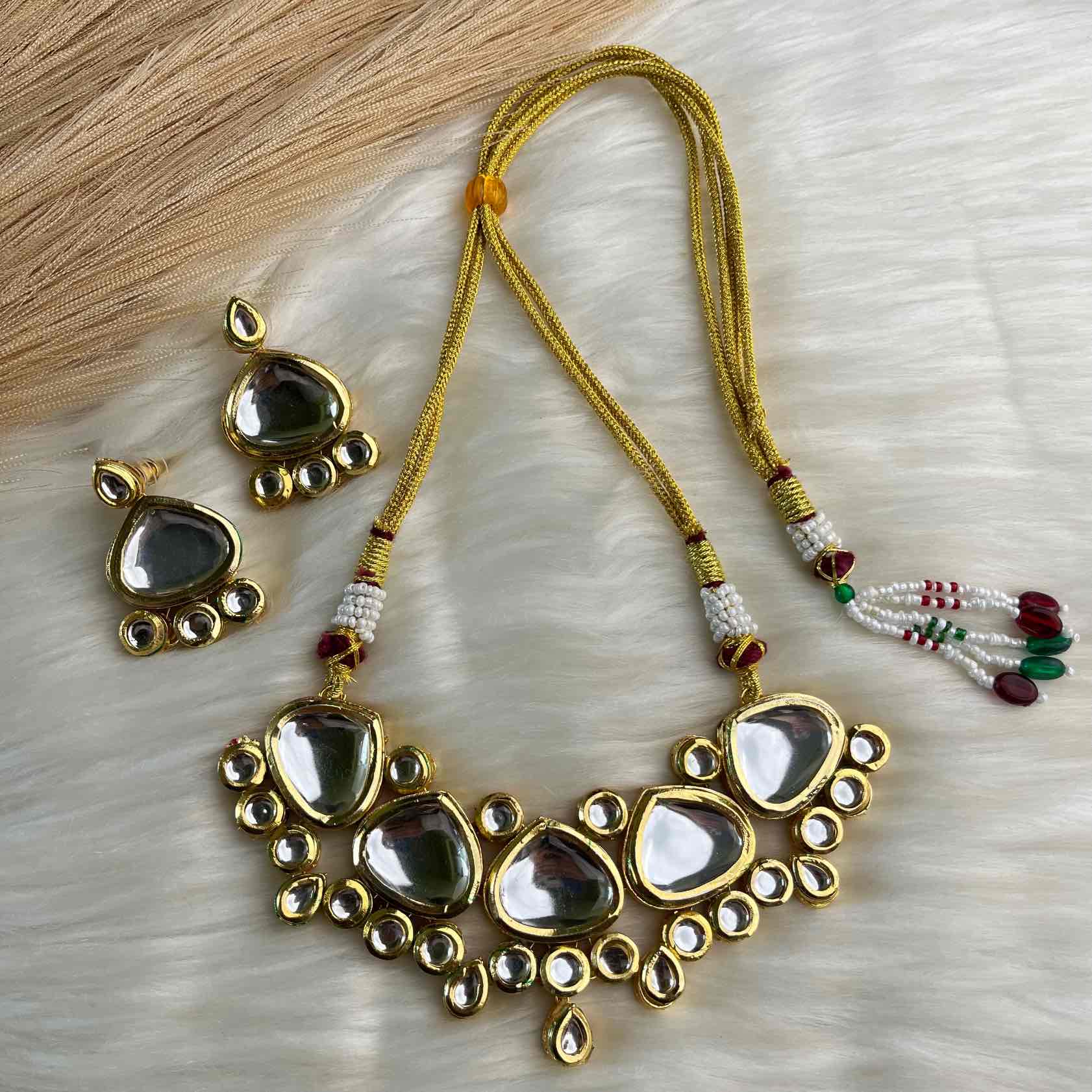 Golden Allure Kundan Necklace Set