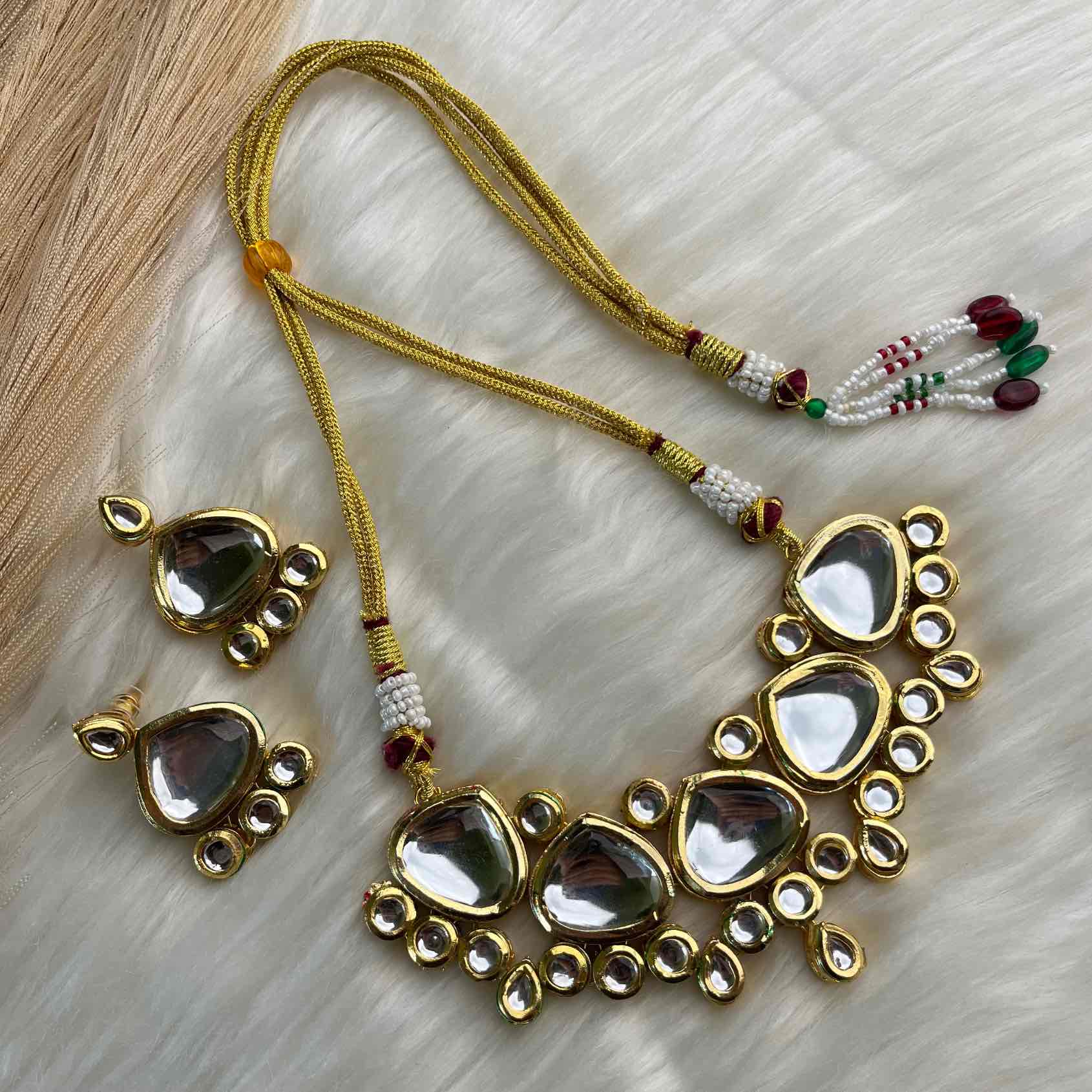 Abstract Glow Kundan Necklace Set