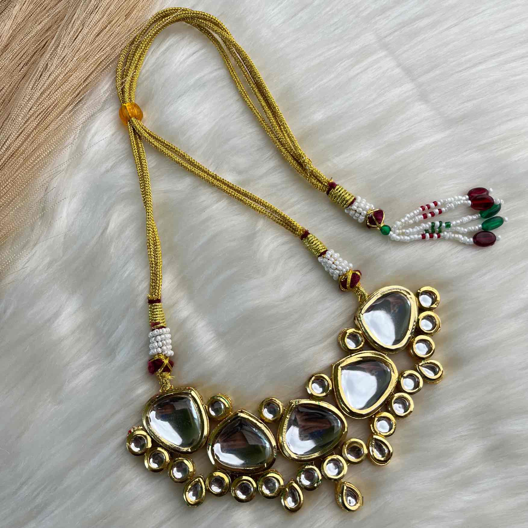 Abstract Glow Kundan Necklace Set