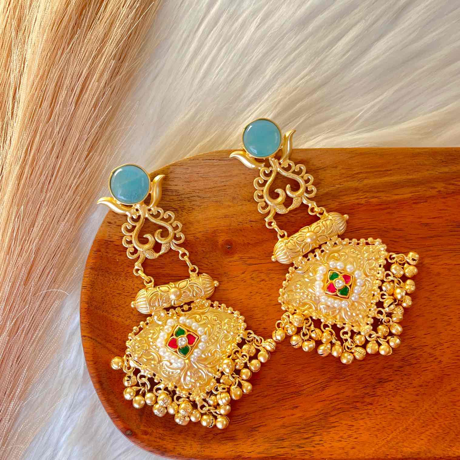 Blue Royal Golden Fusion Earrings