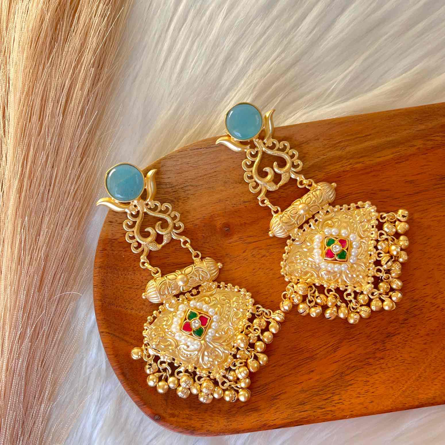 Blue Royal Golden Fusion Earrings