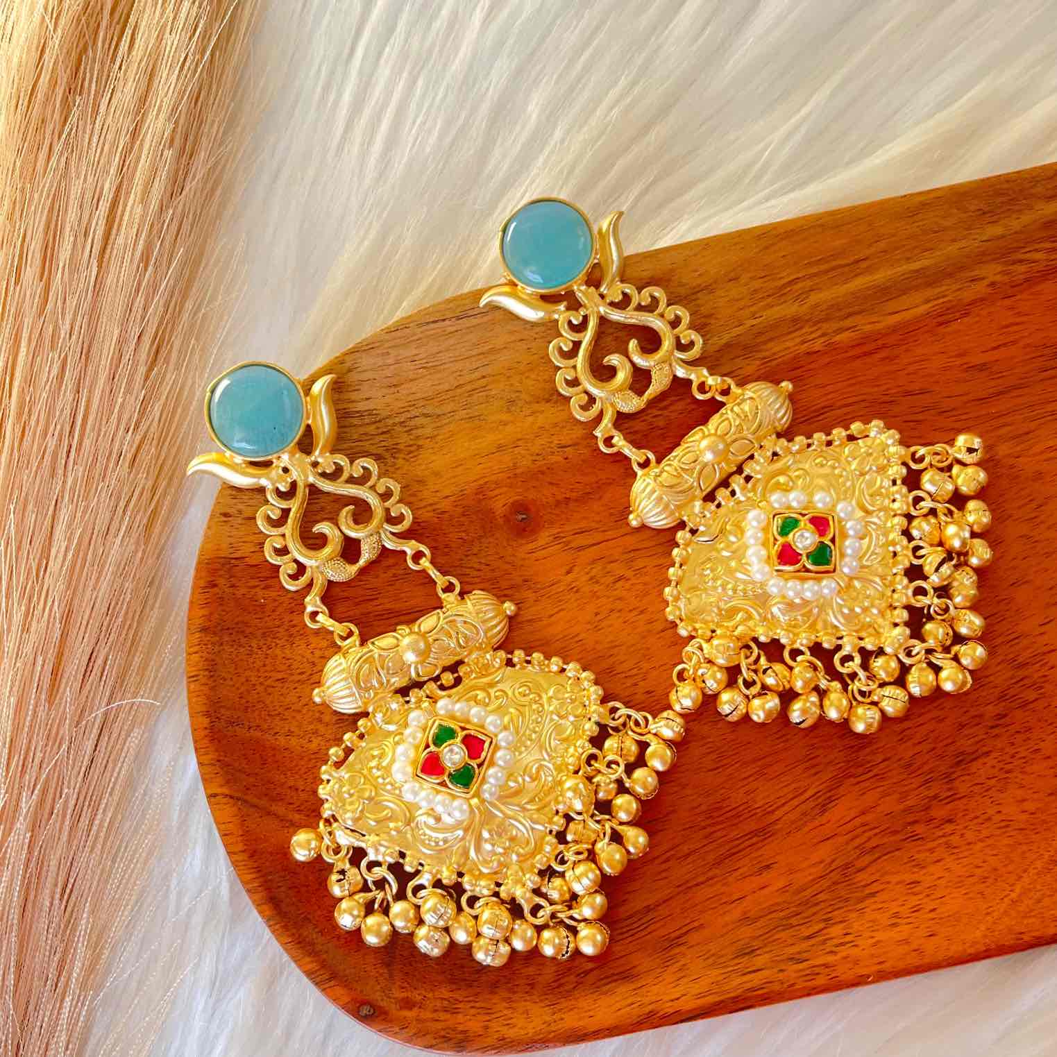 Blue Royal Golden Fusion Earrings