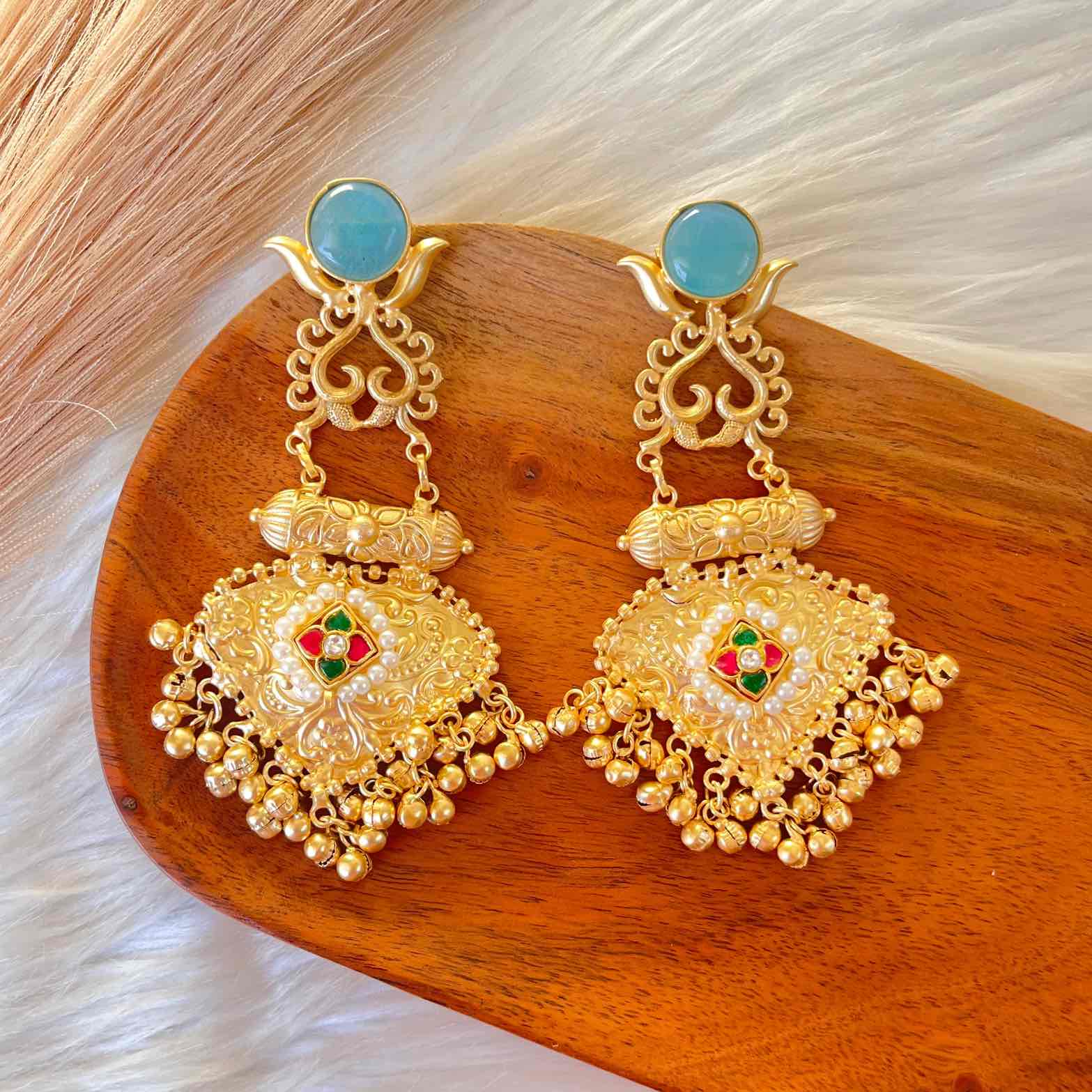 Blue Royal Golden Fusion Earrings