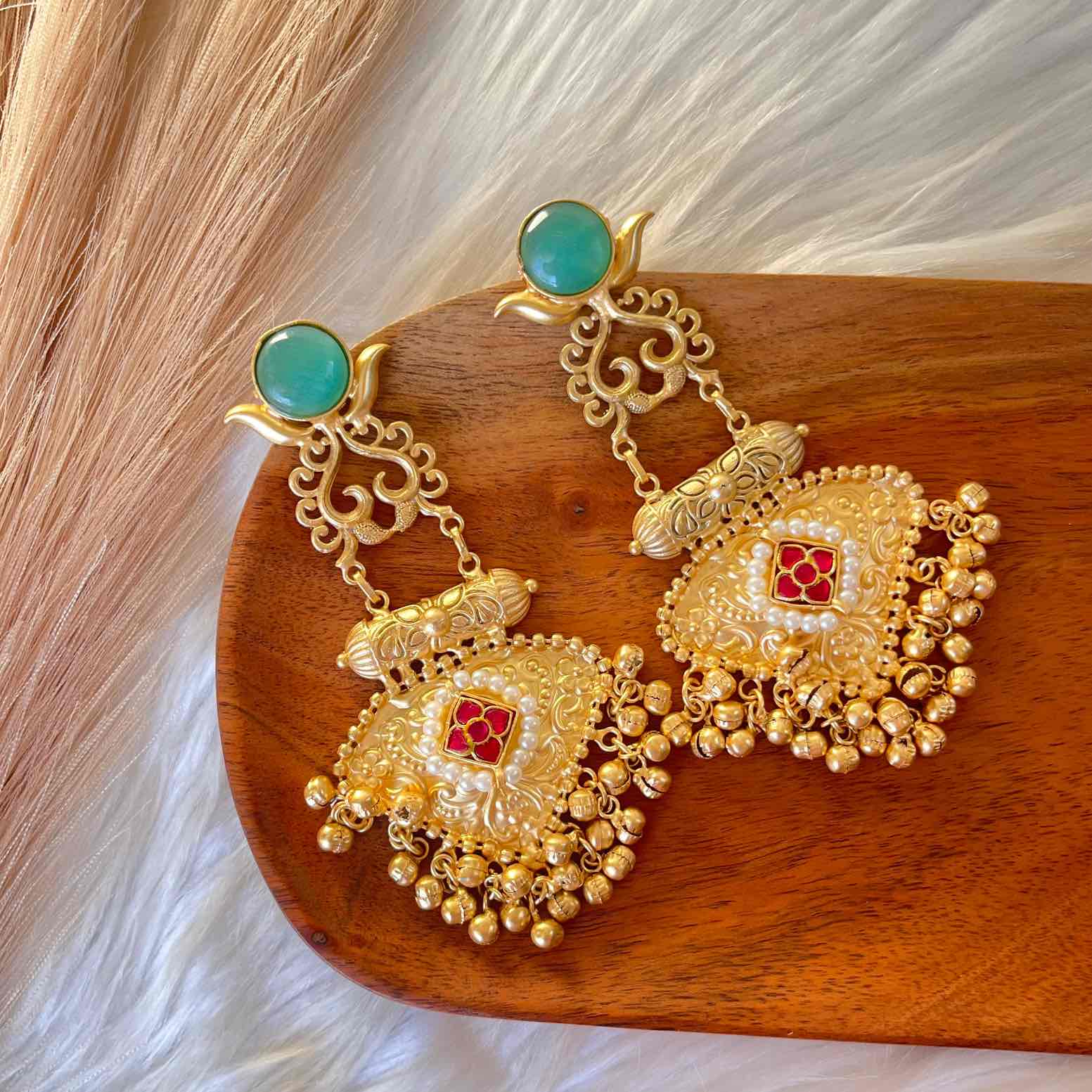 Mint Royal Golden Fusion Earrings