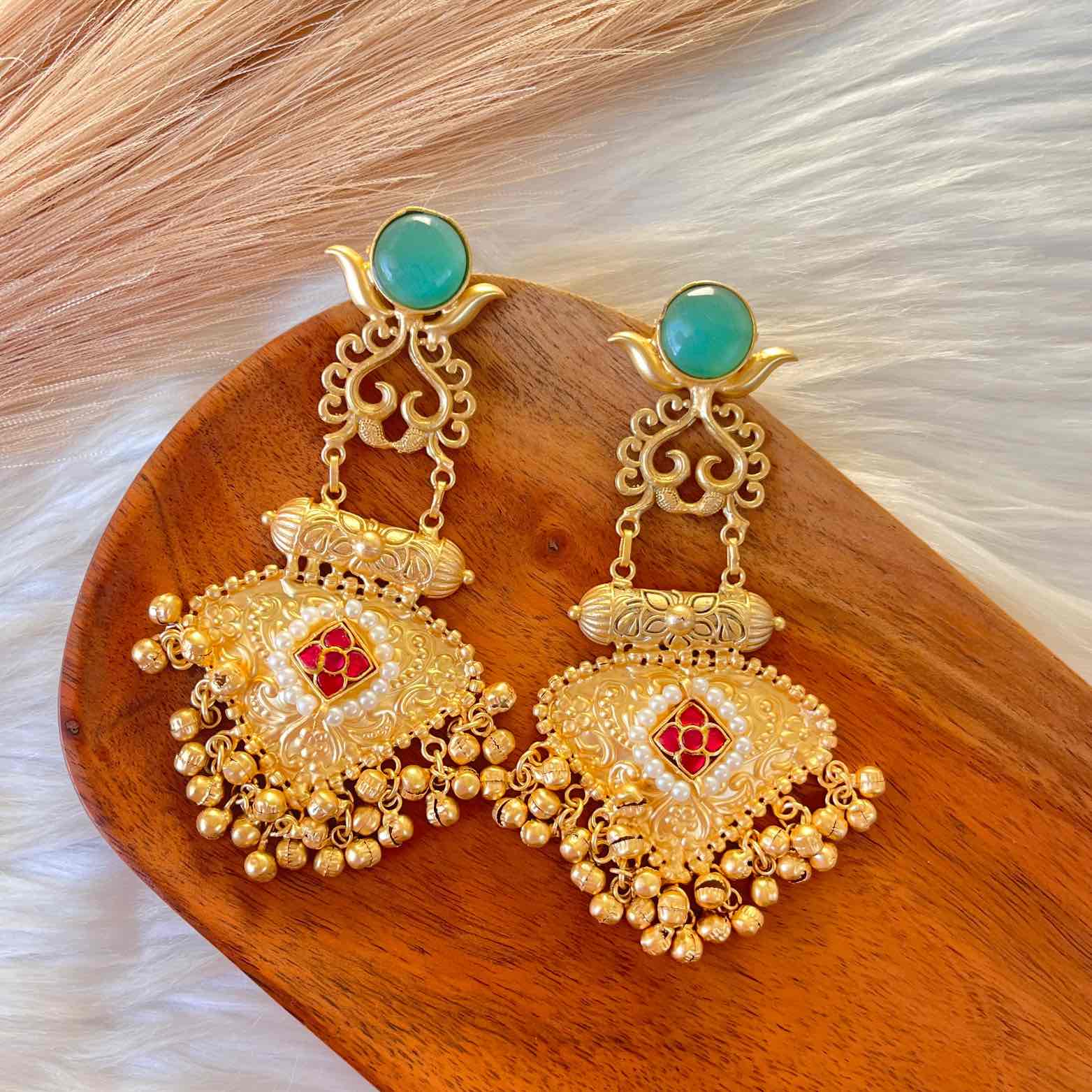 Mint Royal Golden Fusion Earrings