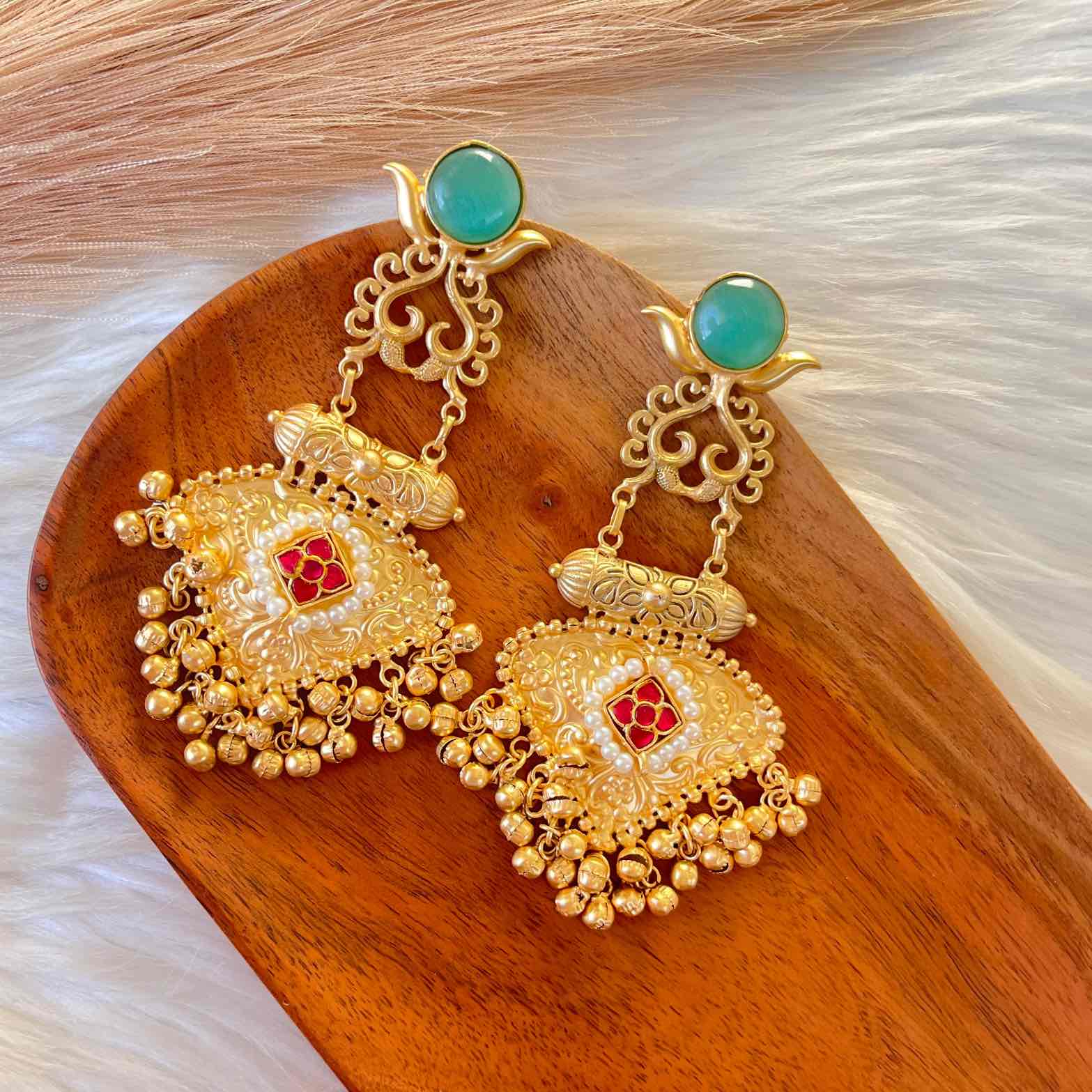 Mint Royal Golden Fusion Earrings