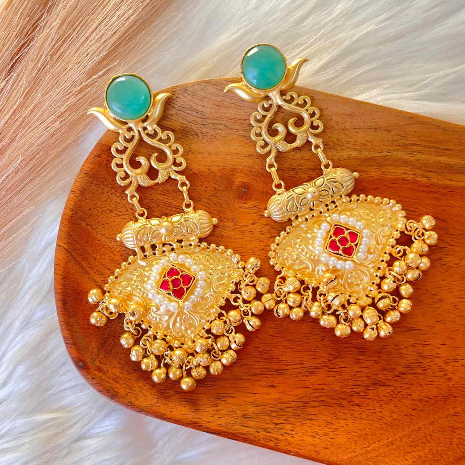 Mint Royal Golden Fusion Earrings