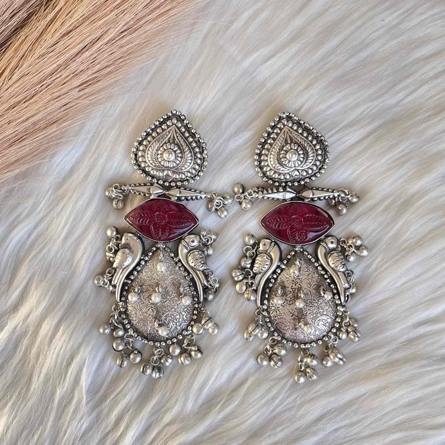 Pink Regal Lustre Silver Earrings