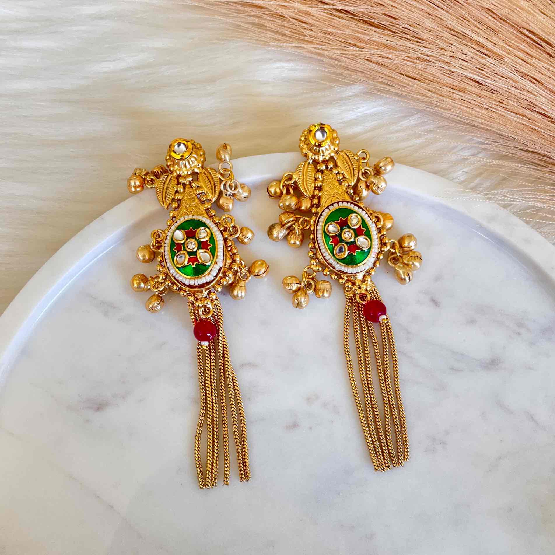 Aakrati Dori Golden Fusion Earrings