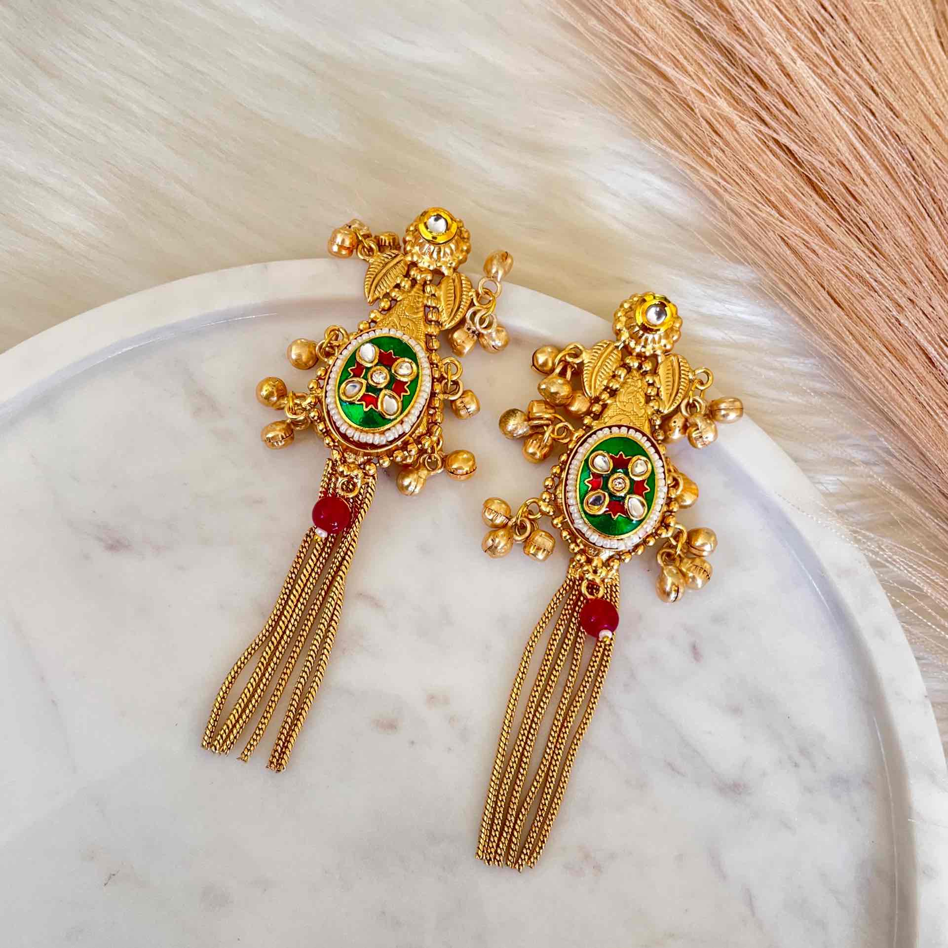 Aakrati Dori Golden Fusion Earrings